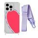 Чехол прозрачный с ремешком Print Mood swings для iPhone X | XS Heart Amor/Glycine