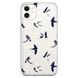 Чехол прозрачный Print Happy Nice для iPhone 12 MINI Swallows - ash-mobile.com.ua - фото 1