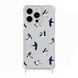 Чехол прозрачный с ремешком Print Happy Nice для iPhone 16 PRO Swallows - ash-mobile.com.ua - фото 1