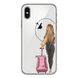 Чехол прозрачный Print для iPhone XS MAX Adventure Girls Pink Bag