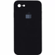 Чехол Silicone Case FULL+Camera Square для iPhone 7 | 8 | SE 2 | SE 3 Black