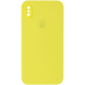 Чехол Silicone Case FULL+Camera Square для iPhone X | XS Yellow купить