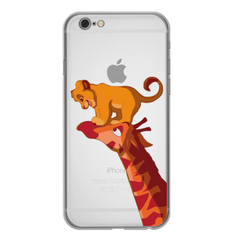 Чохол прозорий Print Lion King для iPhone 6 Plus | 6s Plus Giraffe/Simba купити
