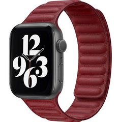 Ремінець Leather Link для Apple Watch 42/44/45 mm Red купити
