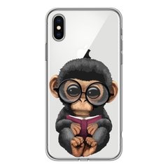 Чехол прозрачный Print Animals для iPhone X | XS Monkey купить