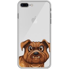 Чехол прозрачный Print Dogs для iPhone 7 Plus | 8 Plus Angry Dog Brown купить