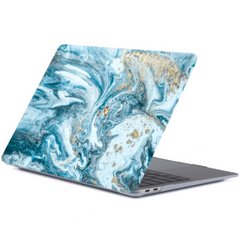 Накладка Picture DDC пластик для MacBook Air 13.6" (2022-2024 | M2 | M3) Marble Blue/Yellow
