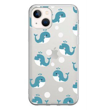 Чохол прозорий Print SUMMER для iPhone 13 Whale - ash-mobile.com.ua - фото 1