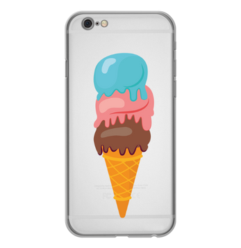 Чохол прозорий Print SUMMER для iPhone 6 Plus | 6s Plus Ice Cream - ash-mobile.com.ua - фото 1