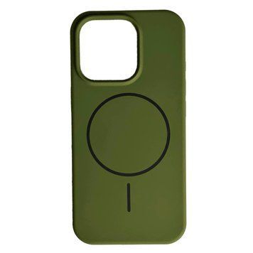Чохол Silicone Case Full Protective with MagSafe для iPhone 15 Olive - ash-mobile.com.ua - фото 1