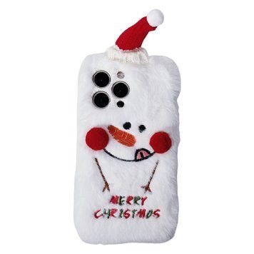 Чохол Fluffy New Year для iPhone 12 PRO Snowman - ash-mobile.com.ua - фото 1