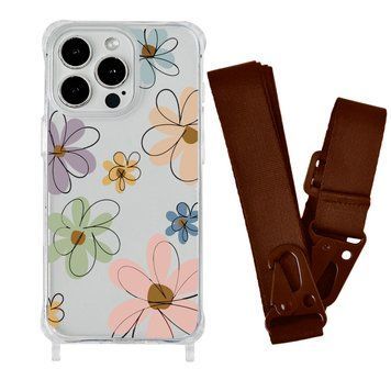Чехол прозрачный с ремешком Print Flower для iPhone 7 Plus | 8 Plus Spring Breeze/Brown - ash-mobile.com.ua - фото 1