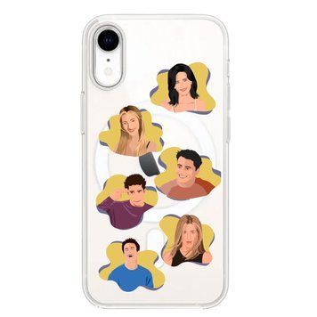 Чохол прозорий Print FRIENDS with MagSafe для iPhone XR Smile - ash-mobile.com.ua - фото 1
