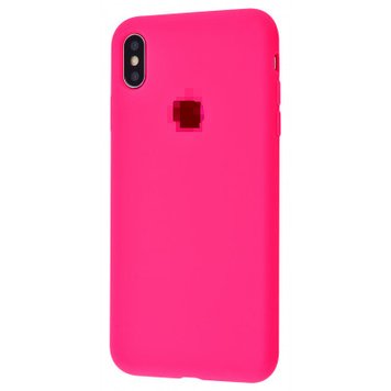 Чохол Silicone Case Full для iPhone XS MAX Electric Pink - ash-mobile.com.ua - фото 1