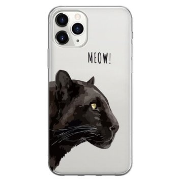 Чехол прозрачный Print Meow для iPhone 13 PRO Pantera Black - ash-mobile.com.ua - фото 1