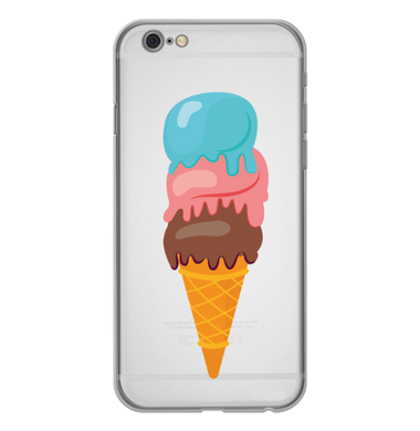 Чехол прозрачный Print SUMMER для iPhone 6 Plus | 6s Plus Ice Cream купить