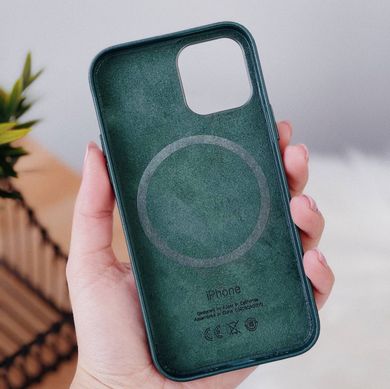 Чохол Leather Case with MagSafe для iPhone 12 MINI Forest Green купити