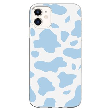 Чехол прозрачный Print Animal Blue для iPhone 12 | 12 PRO Cow купить