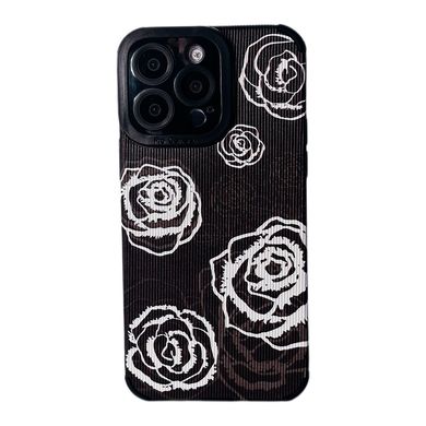 Чохол Ribbed Case для iPhone 12 PRO MAX Rose Black/White - ash-mobile.com.ua - фото 1