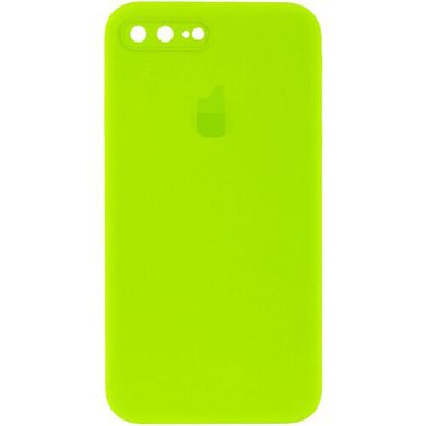 Чехол Silicone Case FULL+Camera Square для iPhone 7 Plus | 8 Plus Party Green купить