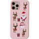 Чохол WAVE Fancy Case для iPhone 12 | 12 PRO Santa Claus/Deer/Snowman Pink Sand