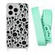 Чохол прозорий з ремінцем Print Flower для iPhone 11 PRO MAX Floral Black/Avocado