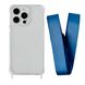 Чехол прозрачный с ремешком для iPhone 15 Plus Blue Cobalt