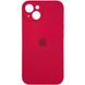 Чехол Silicone Case Full + Camera для iPhone 15 Plus Rose Red