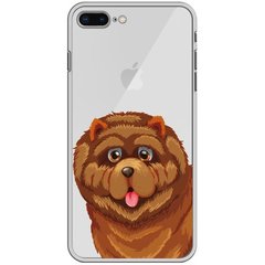 Чехол прозрачный Print Dogs для iPhone 7 Plus | 8 Plus Funny Dog Brown купить