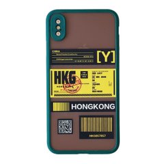 Чохол AVENGER Print для iPhone XS MAX Ticket HONGKONG Forest Green купити