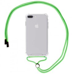 Чохол Crossbody Transparent на шнурку для iPhone 7 Plus | 8 Plus Lime Green купити