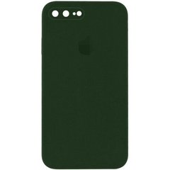 Чохол Silicone Case FULL+Camera Square для iPhone 7 Plus | 8 Plus Olive купити