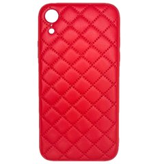 Чохол Leather Case QUILTED для iPhone XR Red купити
