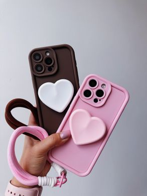 Чехол Heart Popsocket Case для iPhone 15 PRO Pink - ash-mobile.com.ua - фото 4