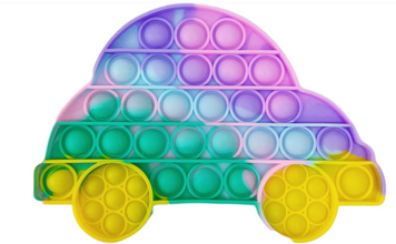 Pop-It іграшка Car (Автомобіль) Green/Yellow/Light Pink - ash-mobile.com.ua - фото 1