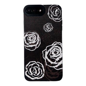 Чохол Ribbed Case для iPhone 7 Plus | 8 Plus Rose Black/White - ash-mobile.com.ua - фото 1