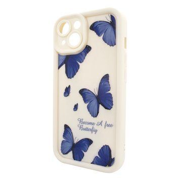 Чохол Wilkins Case для iPhone 15 Butterfly Biege/Blue - ash-mobile.com.ua - фото 1