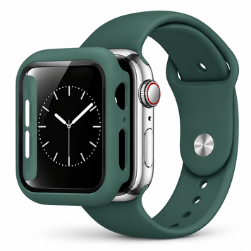 Ремінець Silicone BAND+CASE для Apple Watch 38 mm Dark Green - ash-mobile.com.ua - фото 1
