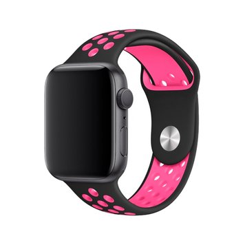 Ремешок Nike Sport Band для Apple Watch 38mm | 40mm | 41mm Black/Magenta - ash-mobile.com.ua - фото 1