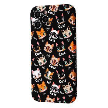 Чохол WAVE NEON X LUXO для iPhone 12 PRO Cats Black - ash-mobile.com.ua - фото 1
