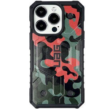 Чехол UAG Pathfinder Сamouflage with MagSafe для iPhone 15 Plus Green/Orange - ash-mobile.com.ua - фото 1