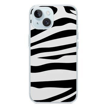 Чохол прозорий Print Zebra with MagSafe для iPhone 15 - ash-mobile.com.ua - фото 1