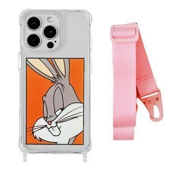 Чехол прозрачный с ремешком Print Кролик для iPhone 11 PRO Кролик/Pink - ash-mobile.com.ua - фото 1