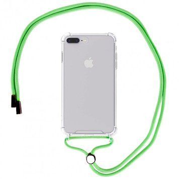 Чехол Crossbody Transparent со шнурком для iPhone 7 Plus | 8 Plus Lime Green - ash-mobile.com.ua - фото 1