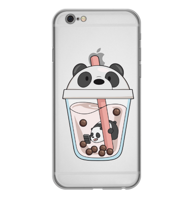 Чехол прозрачный Print SUMMER для iPhone 6 Plus | 6s Plus Panda Сocktail купить