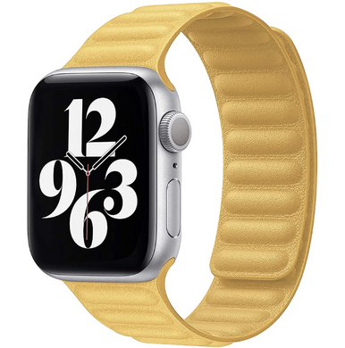 Ремінець Leather Link для Apple Watch 42/44/45/49 mm Yellow купити