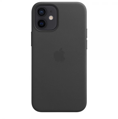 Чохол Leather Case with MagSafe для iPhone 12 MINI Black купити
