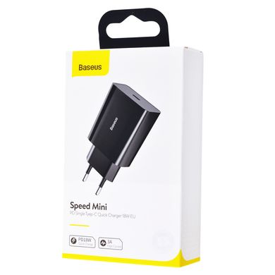 МЗП Baseus Speed Mini PD Charger 18W (1 Type-C) Black купити