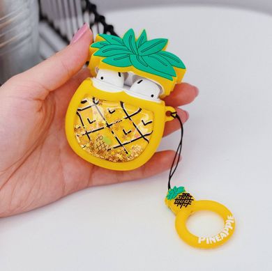 Чехол 3D для AirPods 1 | 2 BIG HERO PINEAPPLE с блестками - ash-mobile.com.ua - фото 4