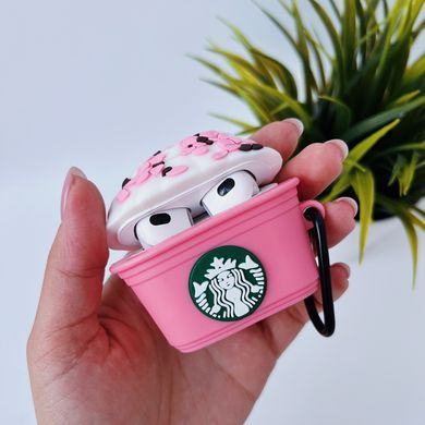 Чохол 3D для AirPods 3 STARBUCKS Pink - ash-mobile.com.ua - фото 2